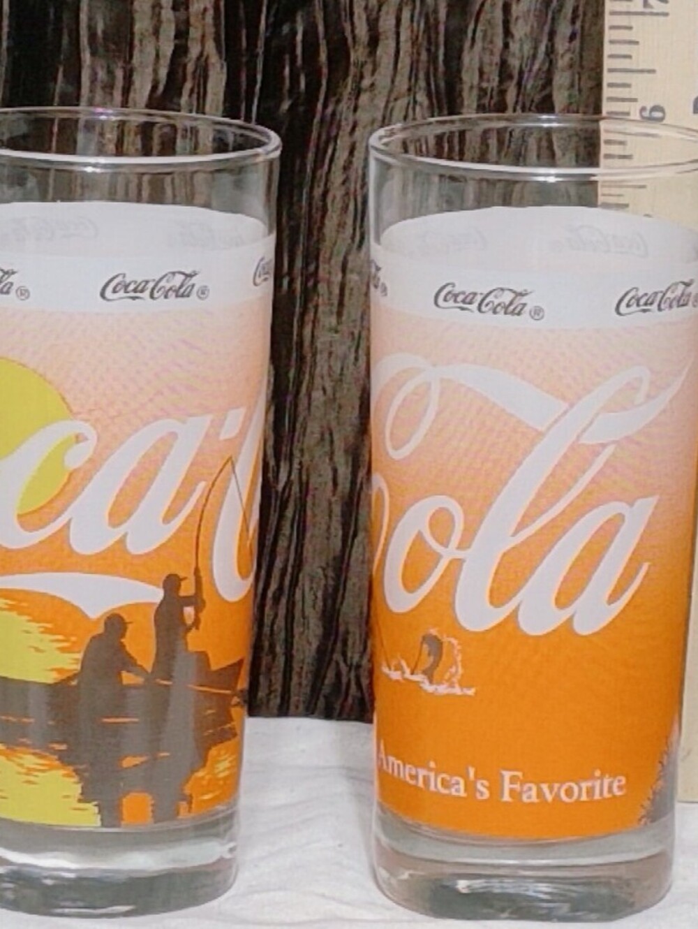Vintage Coca-Cola America’s Favorite Orange Drinking Glasses Set of 2